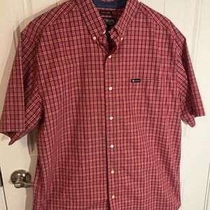 Chaps large short sleeve button up button down